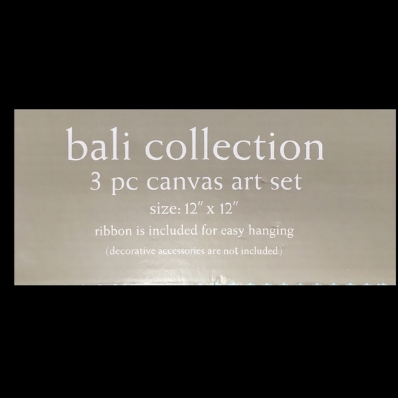 NEW IN BOX SET OF 3 Canvas BALI COLLECTION - Picture 4 of 5